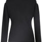 Trendy Plain Black High Neck Sweater