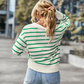 Striped Pattern Drop Shoulder Top