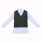 Knit Vest With Frill Collar Undershirt