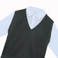 Knit Vest With Frill Collar Undershirt