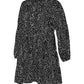 Leopard Print V-Neck Long-Sleeved Dress