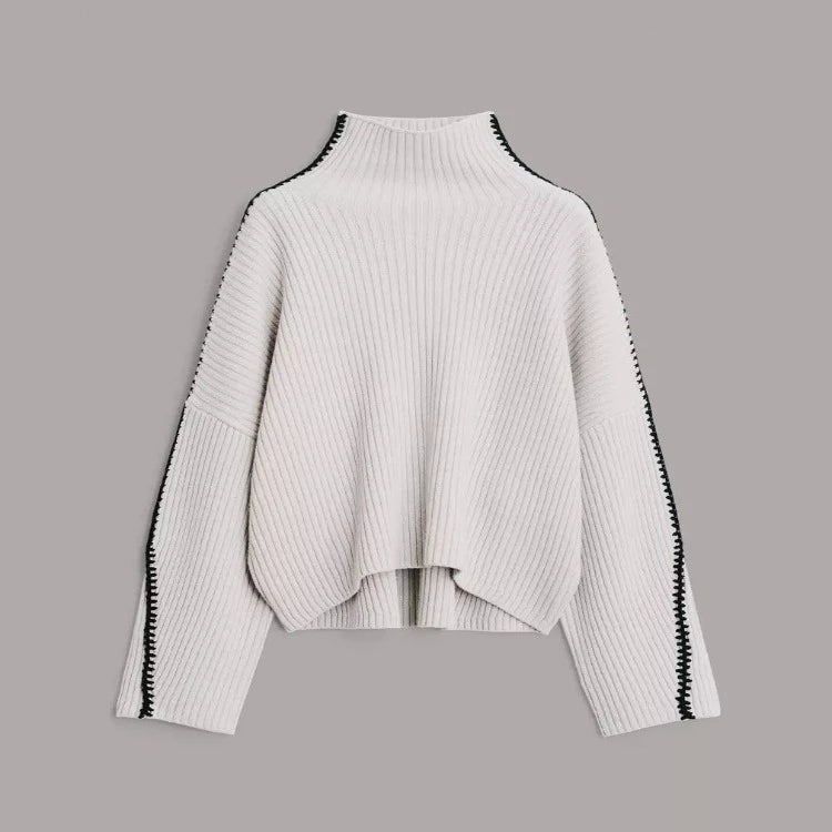 Apricot High Neck Sweater