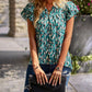 Allover Floral Print Sleeve Blouse