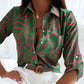 Pink Marbled Print Blouse Top